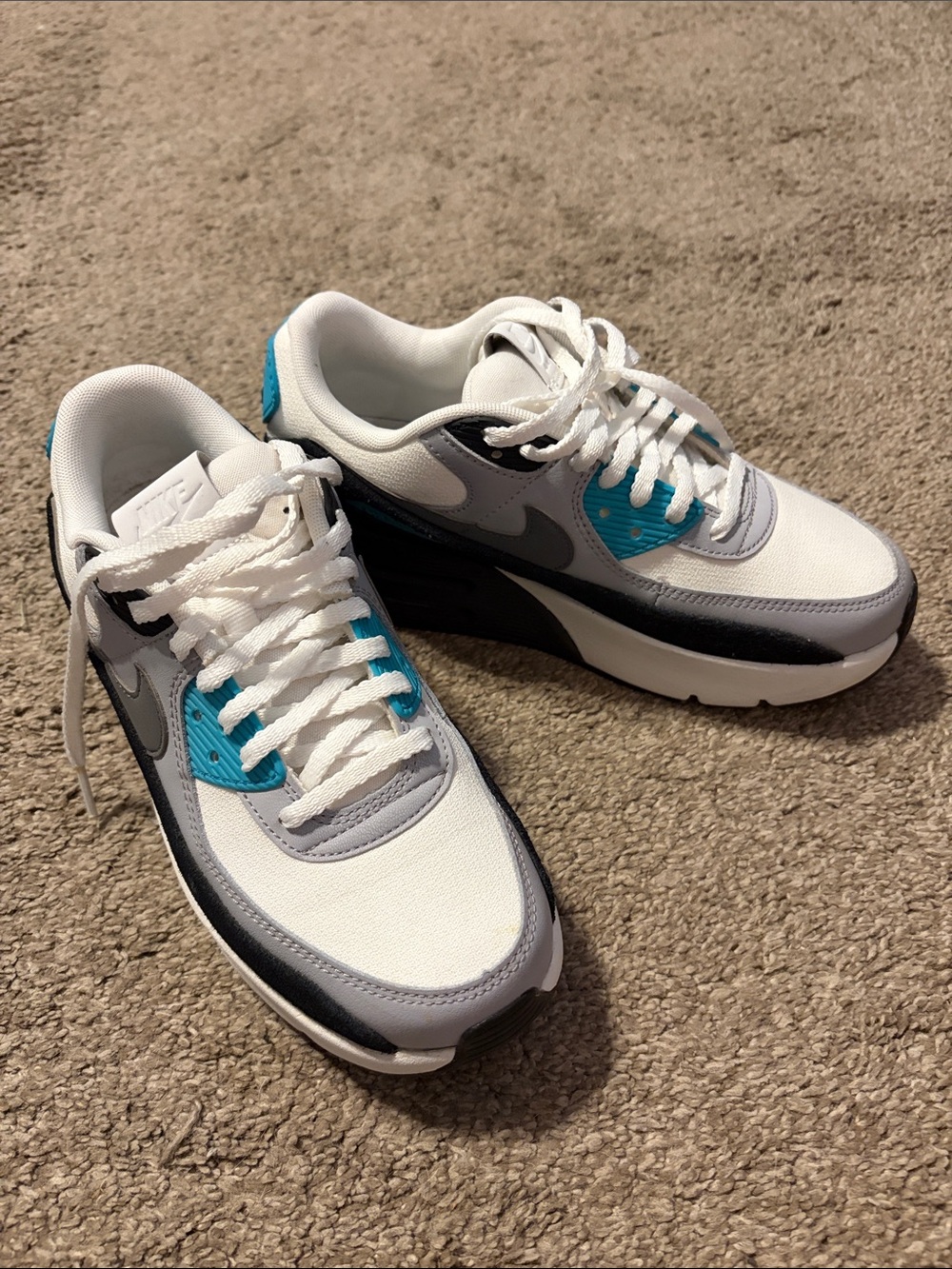Nike Women’s Sneakers in White, Gray & Teal Accent